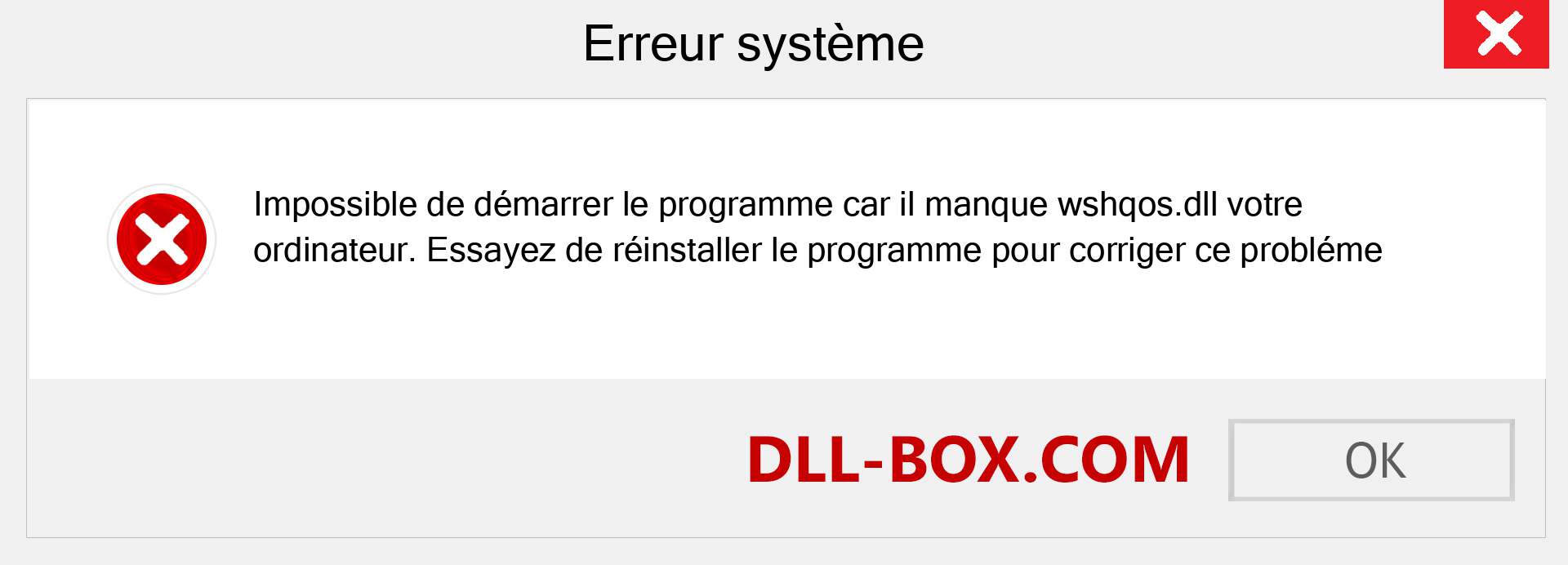 Le fichier wshqos.dll est manquant ?. Télécharger pour Windows 7, 8, 10 - Correction de l'erreur manquante wshqos dll sur Windows, photos, images